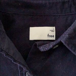 Wilfred Free Navy Oversized Corduroy Button Up